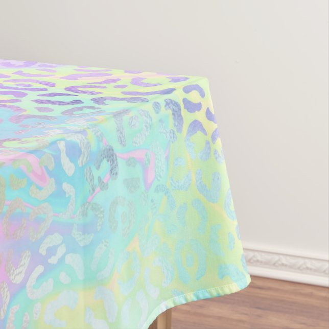 Toalha De Mesa A Série Leopardo Iridescente Design 10 (Posição Original)