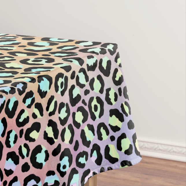 Toalha De Mesa A Série Leopardo Iridescente Design 6 (Posição Original)
