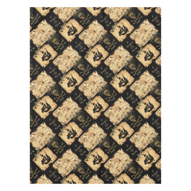 Toalha De Mesa A vida de um pirata para mim mapa das caraíbas do (Frente)