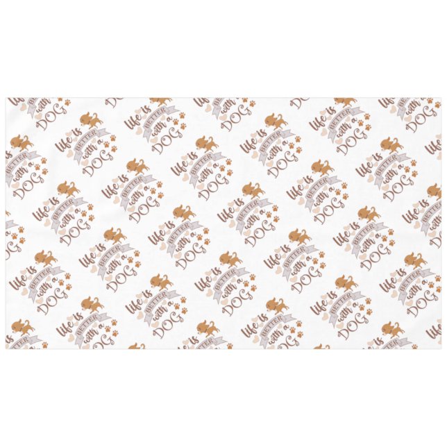 Toalha De Mesa A vida é melhor com uma citação engraçada (Frente (Horizontal))