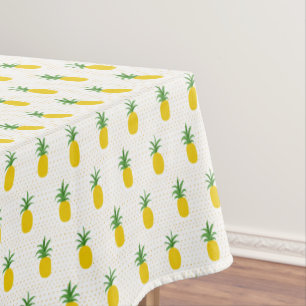 Toalha De Mesa Abacaxis tropicais dourados