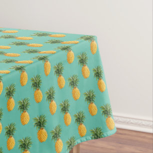 Toalha De Mesa Abacaxis tropicais na cerceta