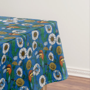 Toalha De Mesa Abelhas comem em azul