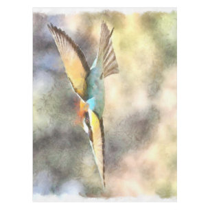 Toalha De Mesa Abelhas Europeias Comem Na Aquarela De Voo