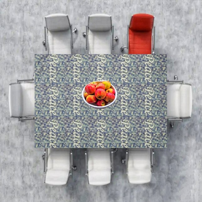 Toalha De Mesa Abes de Paz (Set your Christmas Table with this elegant-looking tablecloth, for a festive look!)