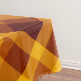 Toalha De Mesa Abóbora-branca Xadrez-laranja Grande Tablete