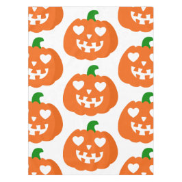 Toalha De Mesa abóbora de halloween laranja coração jack-o-lanter