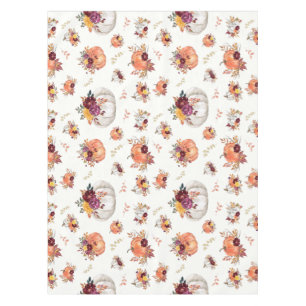 Toalha De Mesa Abóbora floral e impressão