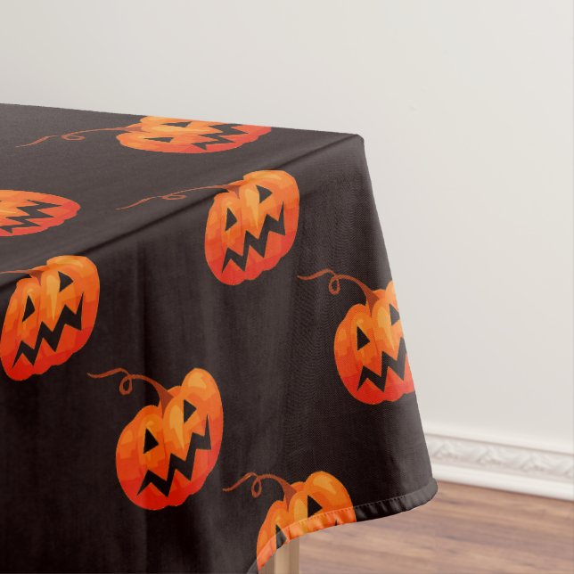 Toalha De Mesa Abóboras De Halloween, Pedra De Abóboras De Laranj (Posição Original)