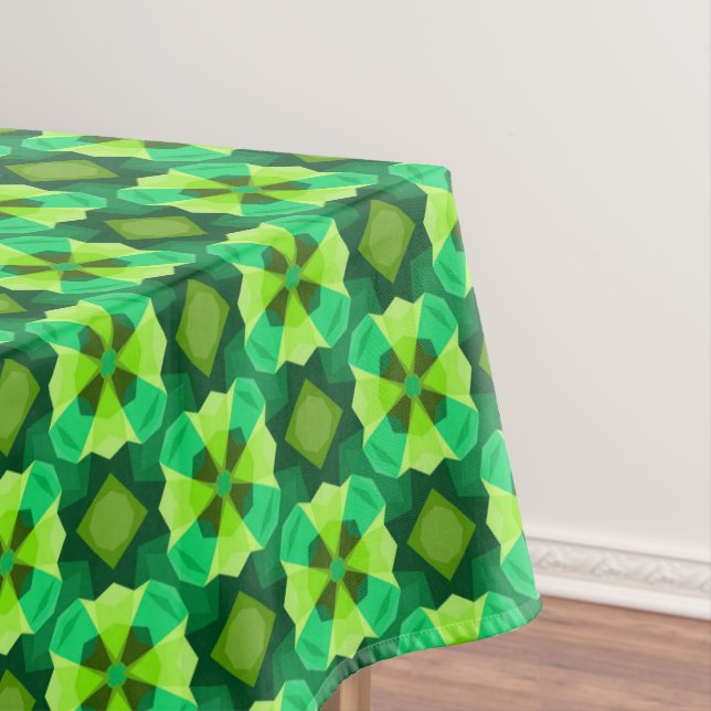 Toalha de Mesa Abstrata Verde (Posição Original)