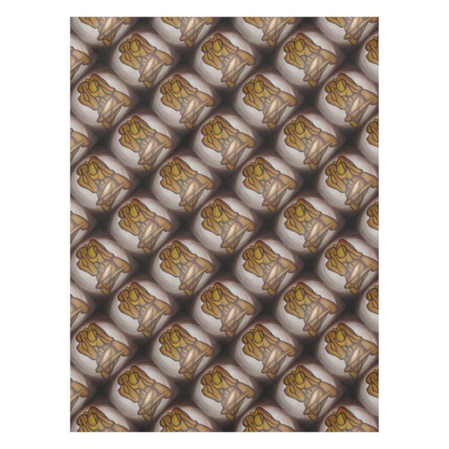 Toalha De Mesa Abstrato Amadurece Arte Contemporânea Em Ochre E N (Frente)