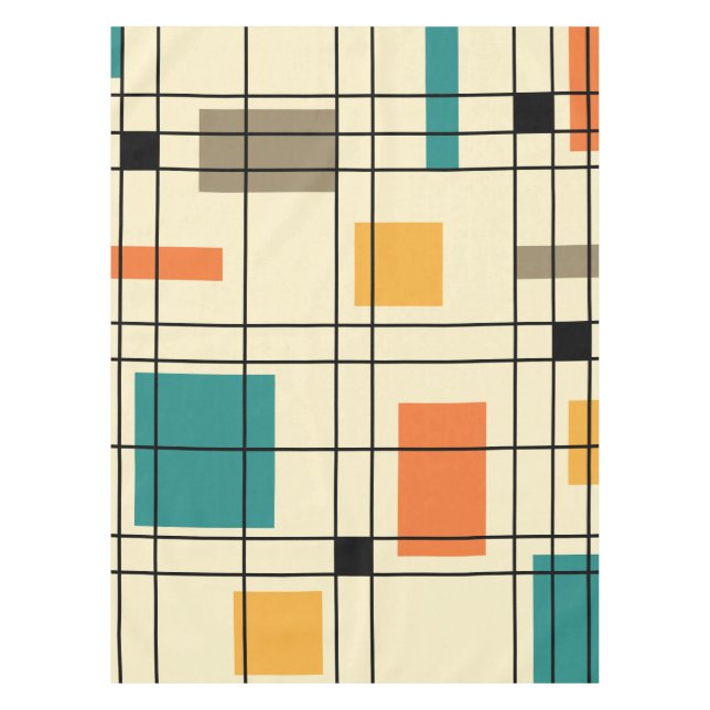 Toalha De Mesa abstrato Art de 1950 (Frente)