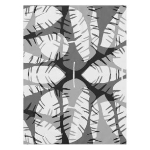 TOALHA DE MESA ABSTRATO BANANA DEIXA PRETO E BRANCO