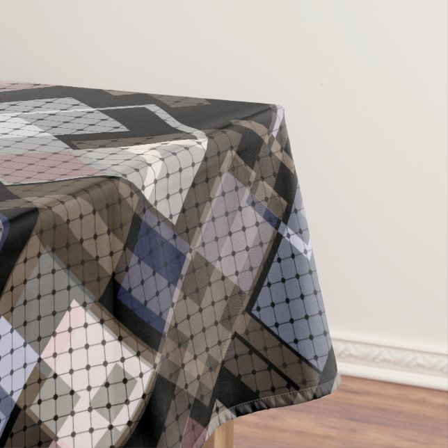 Toalha De Mesa Abstrato, bege, preto (Posição Original)