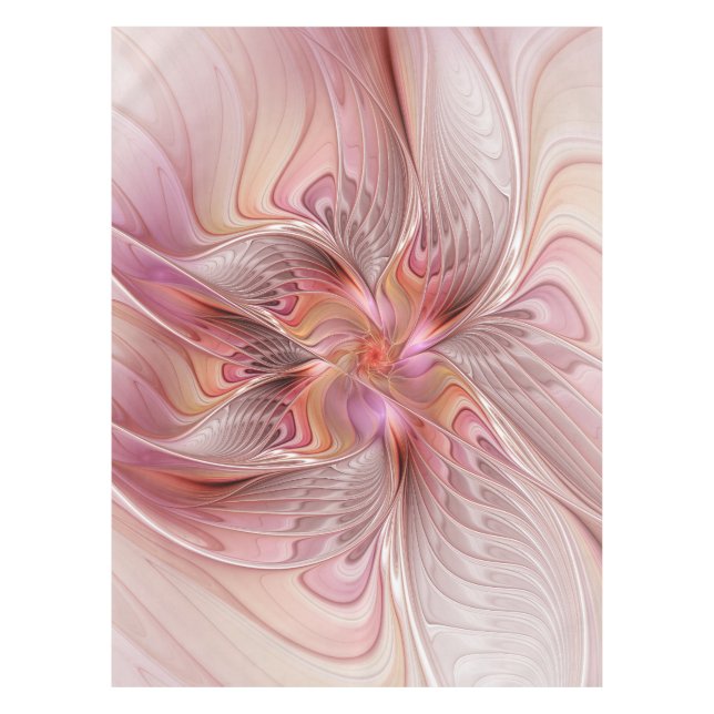 Toalha De Mesa Abstrato Butterfly Fantasy Fractal Arte Colorida (Frente)