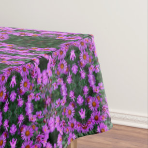 Toalha De Mesa Abstrato de Arte do Aster de outono rosa