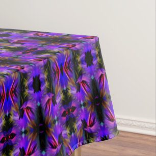 Toalha De Mesa Abstrato de espirais de pincel azul colorido