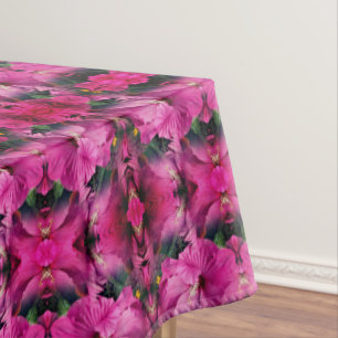 Toalha De Mesa Abstrato de Flor de Hibiscus Rosa