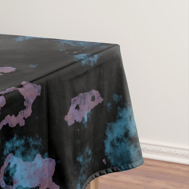 Toalha De Mesa Abstrato de mármore azul, Cinza e roxo (Posição Original)