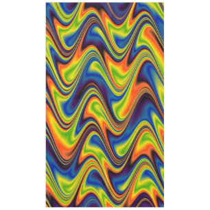 Toalha De Mesa Abstrato de multicores onduladas