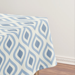 Toalha De Mesa Abstrato geométrica, azul e esbranquiçada