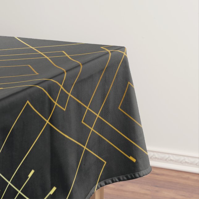 Toalha De Mesa Abstrato Gold Foil Tablecloth (Posição Original)