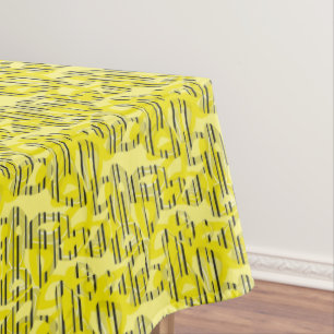 Toalha De Mesa Abstrato moderna art striped yellow black dec