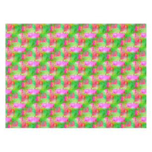 Toalha De Mesa Abstrato pintado amarelo, rosa da luz solar