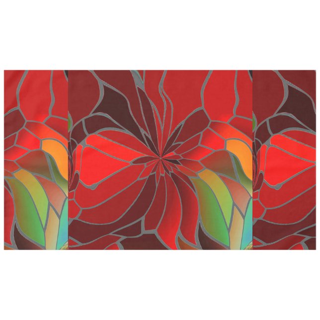 Toalha De Mesa Abstrato Poinsettia Tablecloth (Frente (Horizontal))
