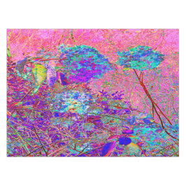 Toalha De Mesa Abstrato púrpura e azul-hidrangea com magenta