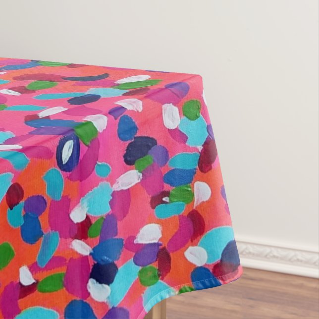Toalha De Mesa Abstrato rosa (Posição Original)