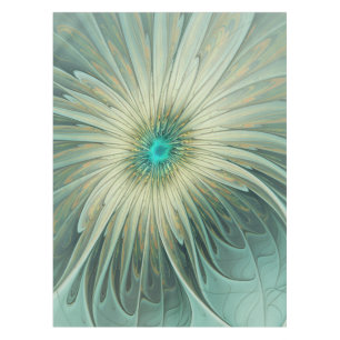 Toalha De Mesa Abstrato Sage Green Fantasy Flor Arte Fractal