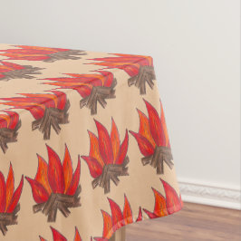 Toalha De Mesa Acampamento Vermelho Laranja Campanha de Fogo Fogo