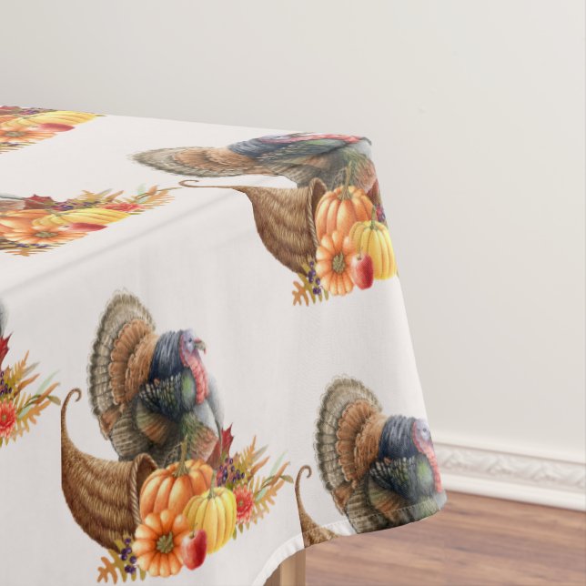 Toalha De Mesa Ação de Graças à Turquia Pumpkins Tablecloth (Posição Original)