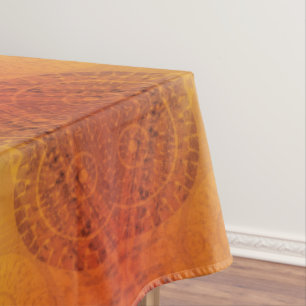 Toalha De Mesa Aceitação Medalhões Amarelo Vermelho Laranja