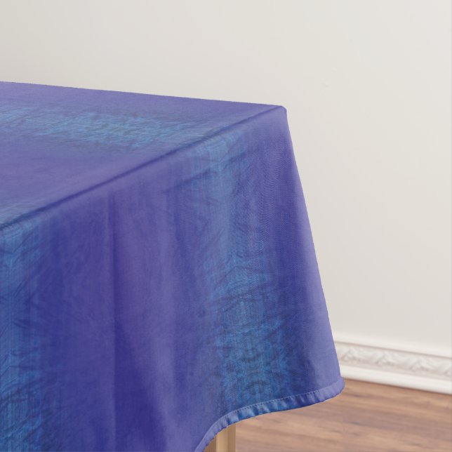 Toalha De Mesa Aceitação | Padrão de Chibori Azul Violeta (Posição Original)