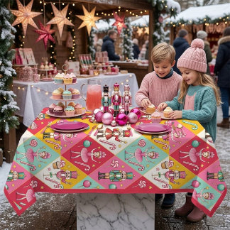 Toalha De Mesa Acréscimo de Rosa e Fada do Açúcar Candyland
