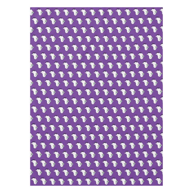 Toalha De Mesa Adorable Ghost Cute Halloween Illustration (Frente)