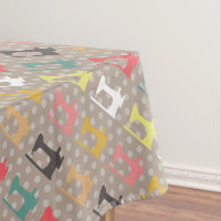Adoro Sewing Machine Tablecloth Brown