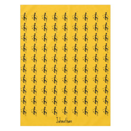 Toalha De Mesa African Art, Atleta Silhouette - Padrão Laranja