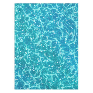 Toalha De Mesa Água do mar azul com faíscas