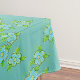 Toalha De Mesa Água Leve E Azul