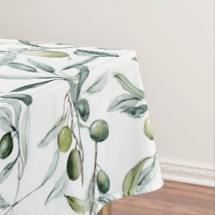 Toalha De Mesa Aguarela Verde Salvia País Francês Azeitona 