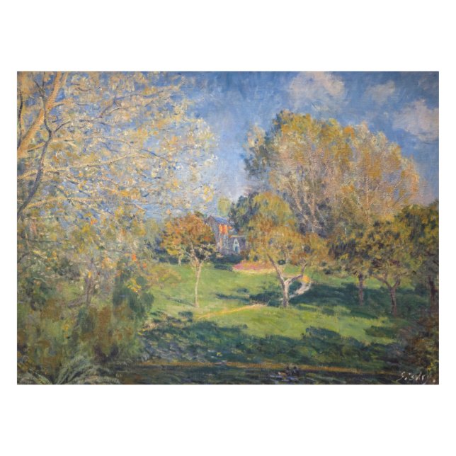 Toalha De Mesa Alfred Sisley - O Jardim de Hoschede, Montgeron (Frente (Horizontal))