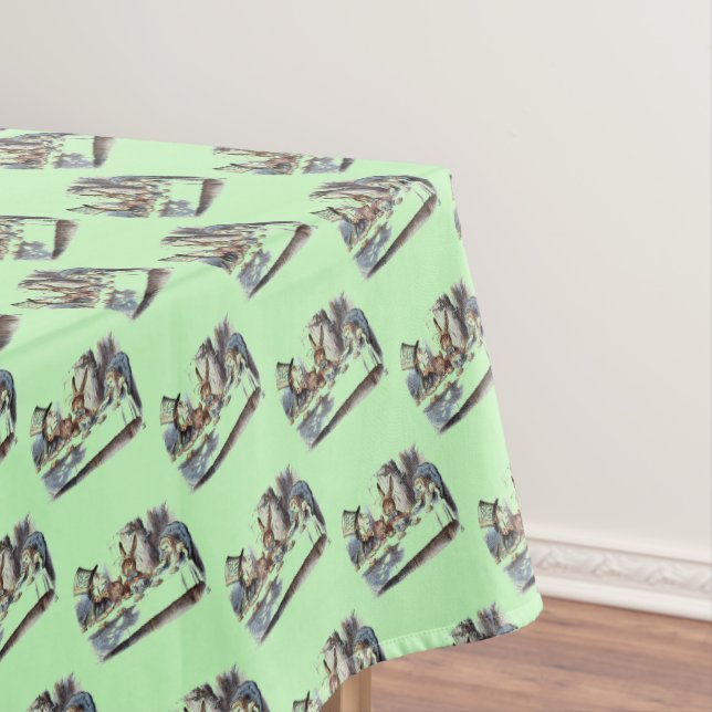 Toalha De Mesa Alice no País das Maravilhas Coelho Branco Coelho  (Posição Original)