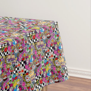 Toalha De Mesa Alice Wonderland Mad Hatter Cat Doodle Art de Leah