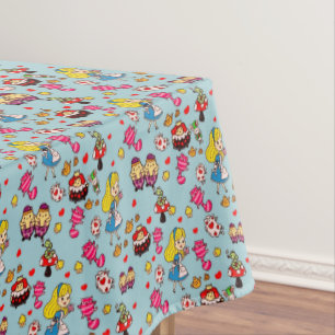Toalha De Mesa Alice Wonderland Mad Hatter Cat Doodle Art de Leah