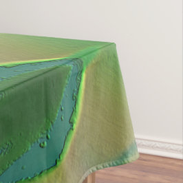 Toalha De Mesa Alivios com predominância de verde e amarelo-mate