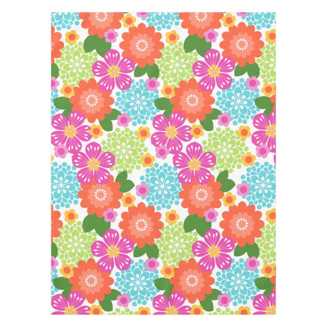 Toalha De Mesa Allana Garden Hawaiian Graphical Floral - Brights (Frente)
