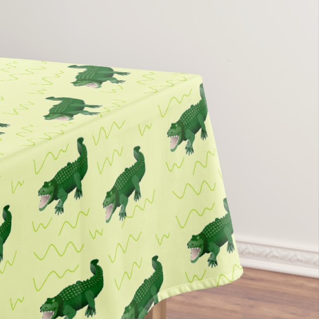 Toalha De Mesa Alligador em amarelo (Posição Original)